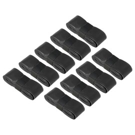 PATIKIL 43.3" Tennis Racket Grip Tape, 9 Pack PU Overgrip Stretchy Non-Slip Absorb Sweat for Badminton Fishing Rod, Black