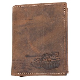 FLW-HL Natural Strong Genuine Leather Wallet with a Tank