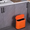 Sooyee 10 Liter Rectangular Plastic Trash Can Wastebasket with Press