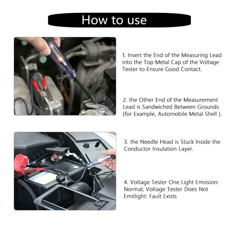 KIMISS Auto Circuit Tester, 6V 12V 24V DC Car Line
