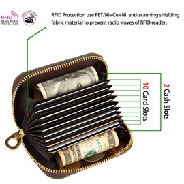 AIRMORS Credit Card Wallet, Zipper Leather Card Cases Holder for Men Women, RFID Blocking, Keychain Wallet, game, Small, Zipper Leather Credit Card Holder Wallet