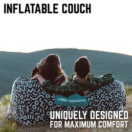 Chillbo Shwaggins Inflatable Couch – Cool Inflatable Chair. Upgrade Your Camping Accessories. Easy Setup is Perfect for Hiking Gear, Beach Chair and Music Festivals.