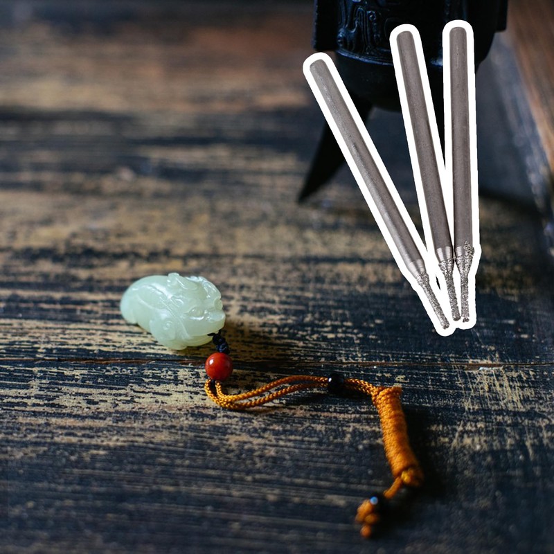 BQLZR 1mm Silver Gemstones Diamond Burrs Engraving Drill Bits Jewelry