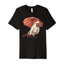 Umbrella Cockatoo Caricature Premium T-Shirt