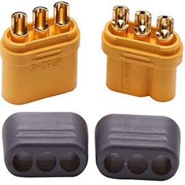 Yiqigou 5 Pairs Amass MR60 Male Female Plug Connector Adapter with Sheath Housing and Heat Shrink Tubing