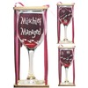 Orange Kat Mischief Managed Stemmed Wine Glass with Charm and