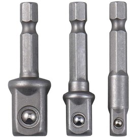 3 Pcs Set Magnetic Hexagon Socket, 1/4 3/8 1/2 Hex Shank Magnetic Nut Setter Driver Length, 50mm