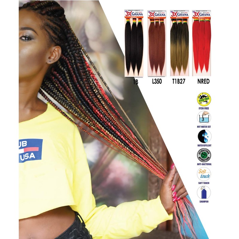 REALISTIC - Multi Pack Deals! Pre-stretched X-Pression 3X Ghana Braids