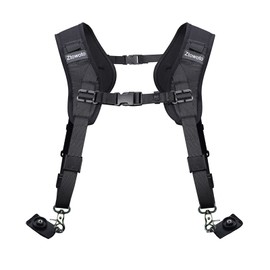 Ztowoto Double Shoulder Camera Strap Harness Quick Release Adjustable Dual Camera Tether Strap DSLR SLR Camera (ztowoto)