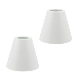 MY MIRONEY 2PCS White Barrel Metal Lampshade Hardware E27 Industrial Pendant Light Shade Vintage Chandelier Lamp Shades Cone Bulb Guard Table Desk Lamp Cover