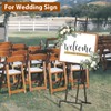 2 Pack Easel Stand for Sign, Metal Easels with Chain