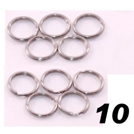 Stainless Steel Key Rings 1/2" (12mm) Split Ring, Wholesale LOT 10