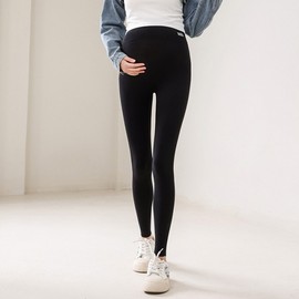 Momkong Maternity Workout & Yoga Leggings Black Burgundy/2XL