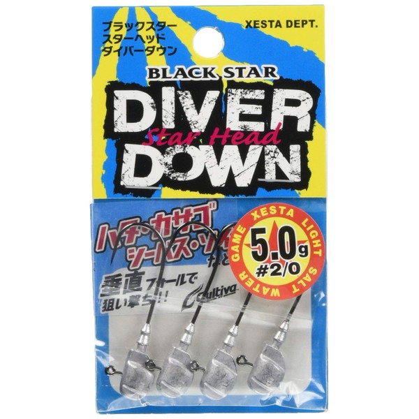 XESTA Jig Head Star Head Diver Down 0.2 oz (5.0 g) Hook #2/0