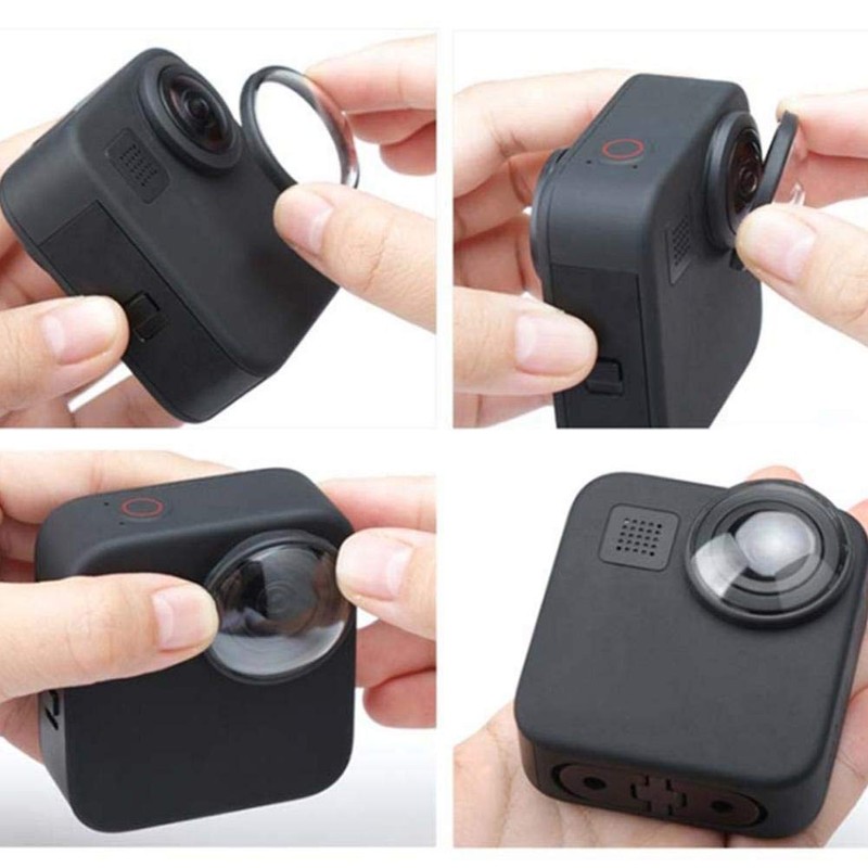 Mugast Lens Protective Cover,2PCS Waterproof Dustproof Acrylic Action Camera Lens