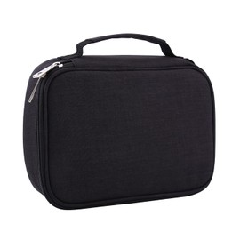 Estuche para Lápices de Tela Plegable Multifunción con 72 Ranuras, Bolso para Bolígrafos con Cremallera de Gran Capacidad (Negro)