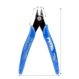Precision Nipper for Copper Wire Electronics Work 0.04 inch (1 mm) HSS Diagonal Pliers Plastic Nozzle Electronic Cutting Pliers DIY Thin Mouth 170 ele