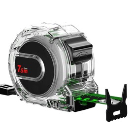 7.5M/24.6ft Tape Measure,Fluorescent Precision Measuring Tape, Width 25mm Transparent Steel Precision Measuring Tape,Easy To Read Self-Lock Double Sided Graduated Tape Measure.