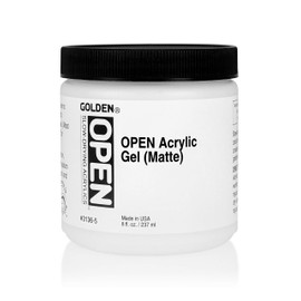 Golden Open Acrylic Medium, 8 Ounce jar, Gel Matte (3136-5)