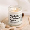 Shqiueos Gifts for Writers, Published Author Candle 7oz Lavender Scented