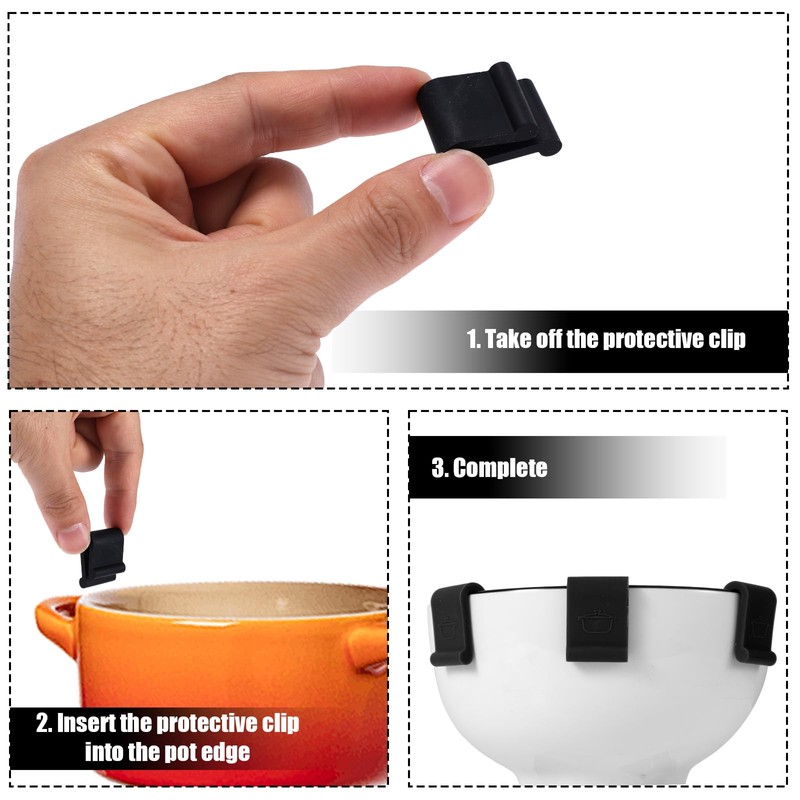 12pcs Dutch Oven Lid Protector Clips, Thickened Cookware Protectors for