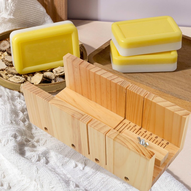 ASUNFO Wooden Soap Cutting Box Soap Loaf Cutter Soap Cutters