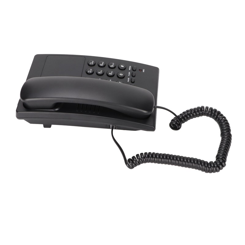 Home Corded Landline LED Indication Bell Mute Hands Free Speed