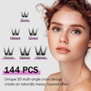 Mayhug Lash Cluster Kit 144 Pcs, 3D Lash Clusters 8-18/D