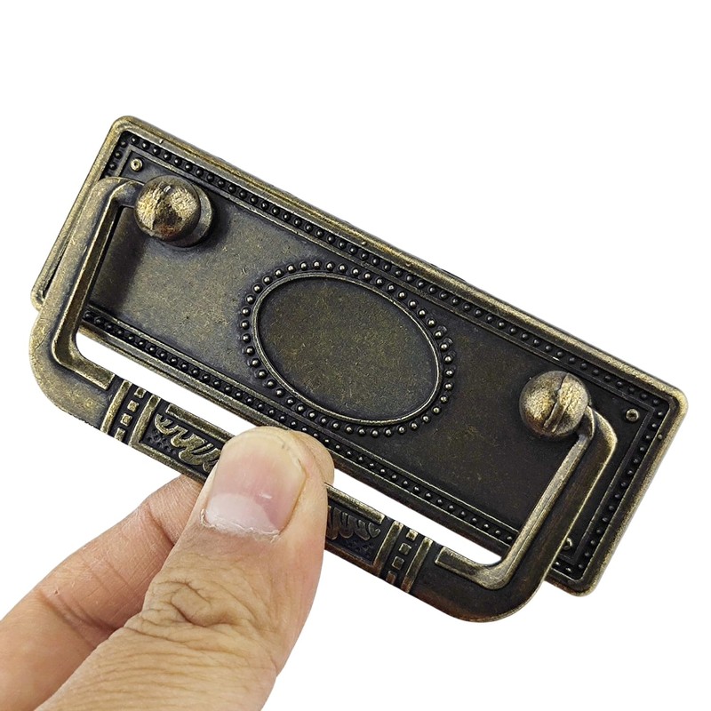 MuDuJia 6 Pack 2 1/2" Antique Bronze Bail Drawer Pull
