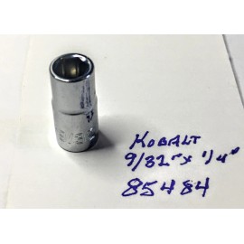 Kobalt  9/32"  x 1/4" Dr  Metric Socket 85484- 6 Pt - Free USA Shipping
