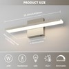 JUSHENG Brushed Nickel Vanity Lights for Bathroom Light Fixtures 5CCT