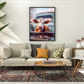 PUAGEMTI Cow Diamond Painting Diamond Painting Kits for Adults 5D Car Diamond Art Kits Full Drill Diamonds for Farmhouse Decor Home Decor (12x16inch)