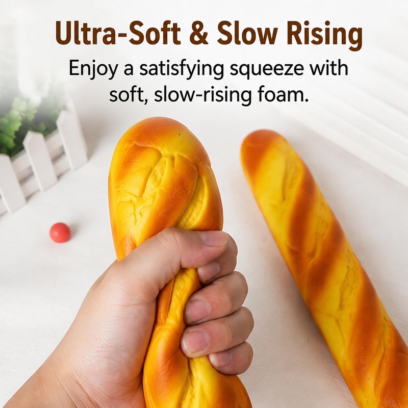 2 Pack Fake Baguettes, 13.5'' Realistic Artificial Bread Decor