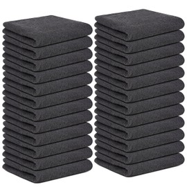 ARC HOME Charcoal Grey Cotton Not Bleach Proof Salon Towels 24 Pack 16 x 26 Inches, Salon Towels for Hair Stylist, Ring Spun Hand Towels, 100% Cotton Hand Towel | Spa Towels | Facial Towels Bulk