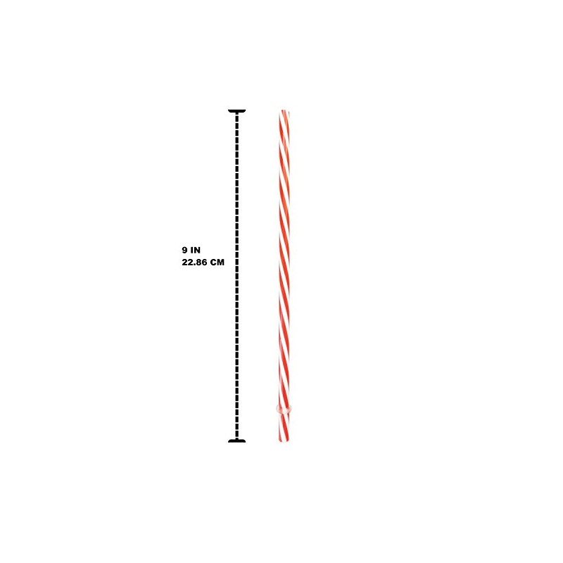 Sunshine Mason Co. Plastic Reusable Drinking Straws 6 Pieces, Red