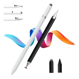 Contaeras Stylus Punta Fina De Disco Precisión Doble Punta para Celular Talla Blanco + Negro Contaeras