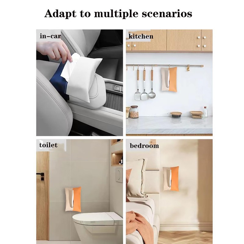 Car Tissue Box, Premium Feel Pana Leather, car use Suction