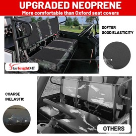StarknightMT Mule Pro Seat Covers Upgraded Neoprene Bench Seat Covers Compatible with Kawasaki Mule PRO-FXT FX DXT DX 2015-2022 Anti-Scratch Anti-UV Non-Slip Accessories