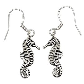 Seahorse Earrings Sterling Silver 925 Hooks, for Girls, Women and Beach Parties