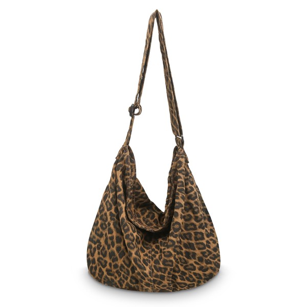 X SIM FITNESSX Leopard Shoulder Bag Shopper Shoulder Bag Macchiato