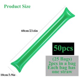 50Pcs Thickened Thunder Sticks Inflatable Round Head Boom Stick