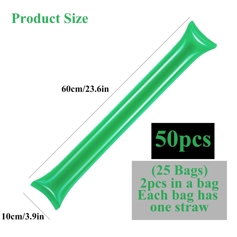 50Pcs Thickened Thunder Sticks Inflatable Round Head Boom Stick