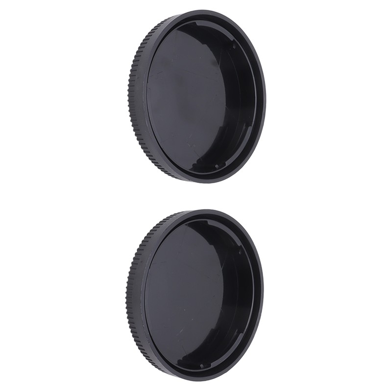 2PCS Lens Rear Caps ABS Plastic Snap On Lens Back