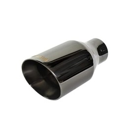 NETAMI NT-2575 Exhaust tip Double Wall Stainless Steel Black Chrome 2.5" Inlet to 4" outlet