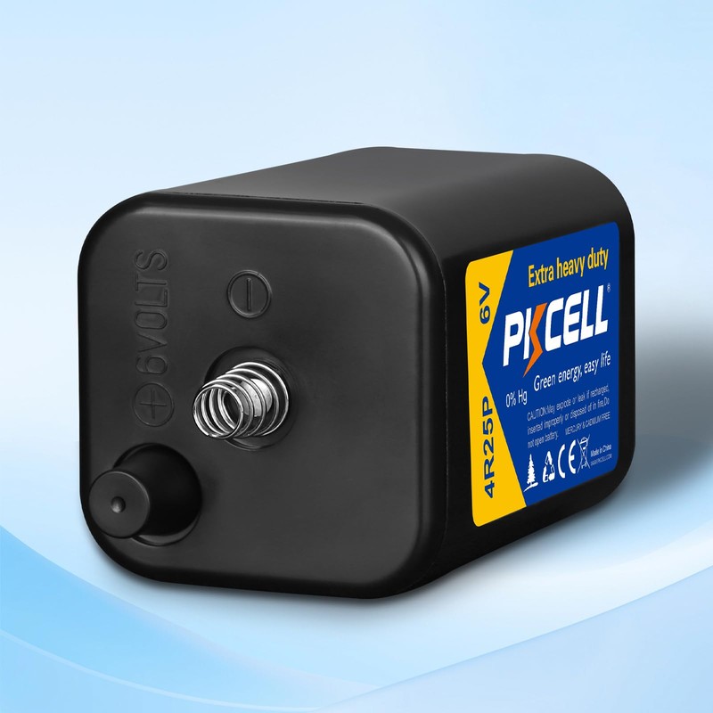 PKCELL 6 Volt Lantern Battery, 6V 4R25 Flashlight Battery with