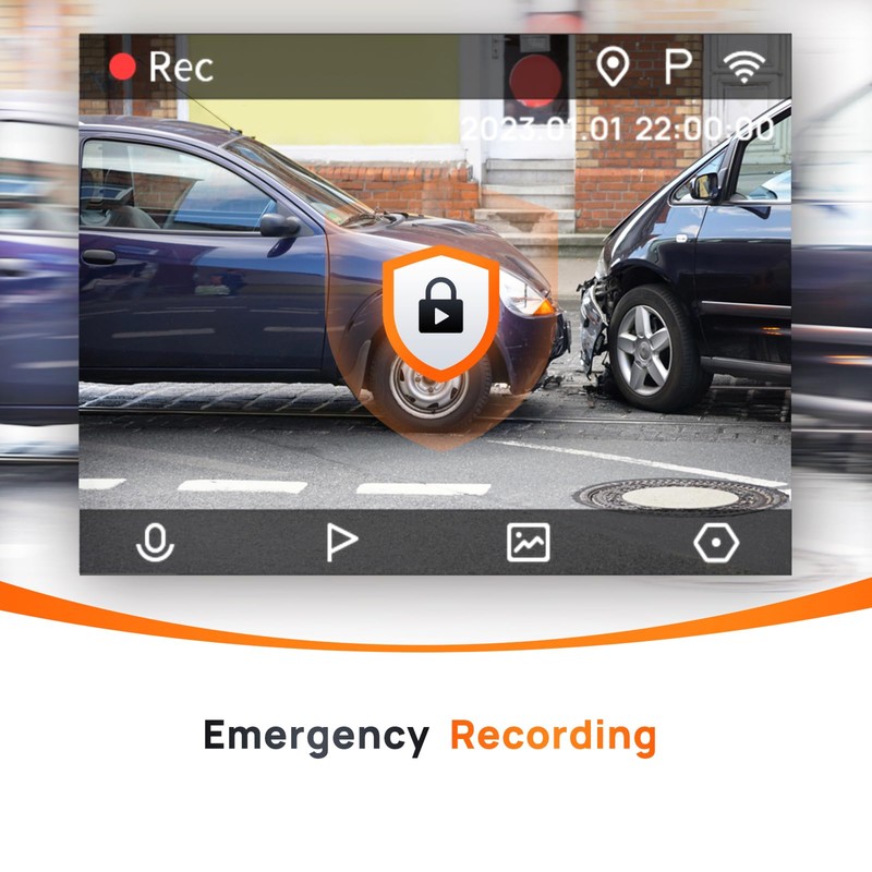 70mai 2.7K Dash Cam Front and Rear A500S, 1944P UHD