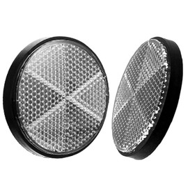 YFFSFDC Motorcycle Reflector Nuts Set of 2 Plastic Good Reflective Screw Mount Reflective Warning Reflector Side Marker Lamp Turn Signal Night Safety for Garage Parking Lot Entryway(White)