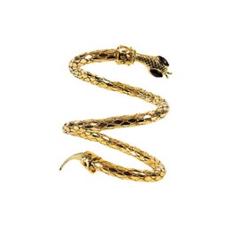 shoperama Snake Gold Costume Accessory for Egyptian Cleopatra Jewelry Pharaoh Bracelet