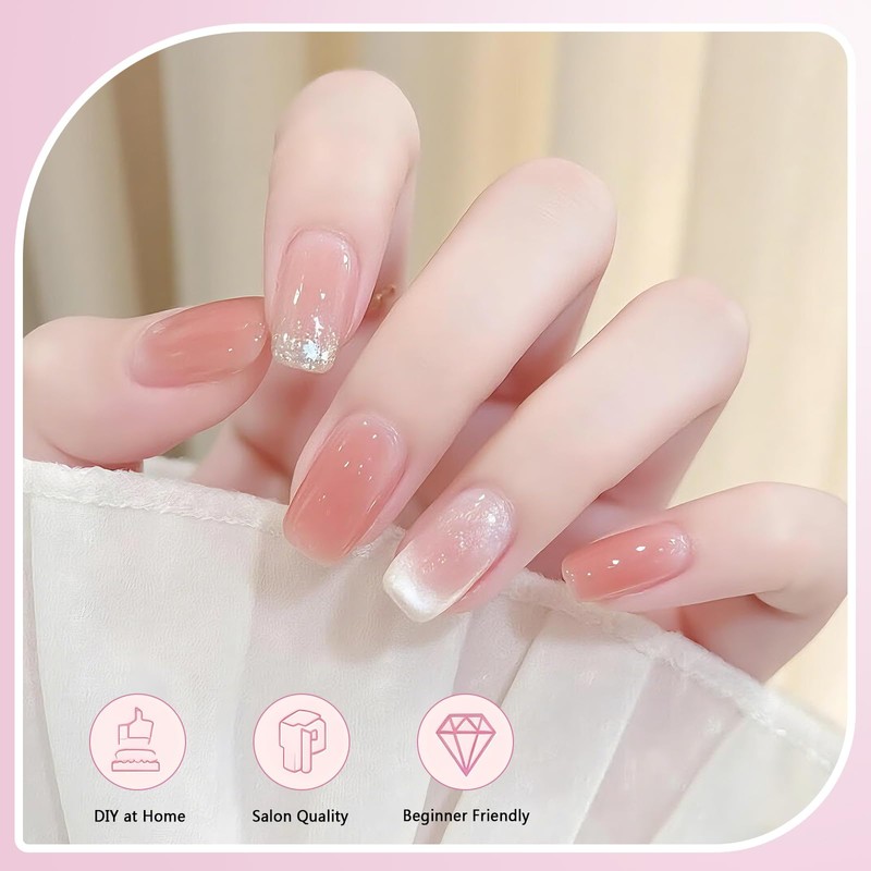 GEMSANVA 200Pcs Soft Nail Sponges Set,With Grabbing Pen & Clean