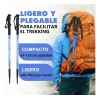 Par Bastones Trekking Senderismo Caminar Escalar Plegable Rojo